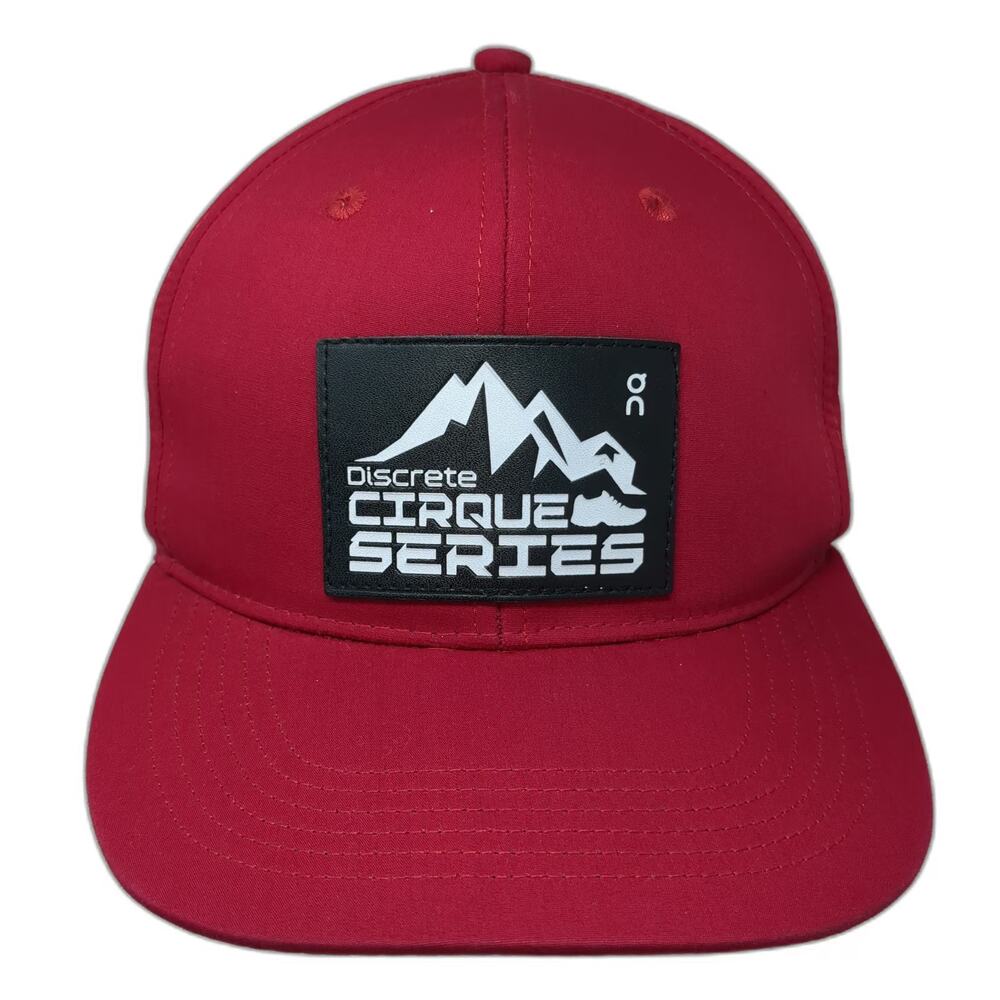 Discrete Snapback Red Hat One Size Cirque Series Mountain Patch On Logo Alta